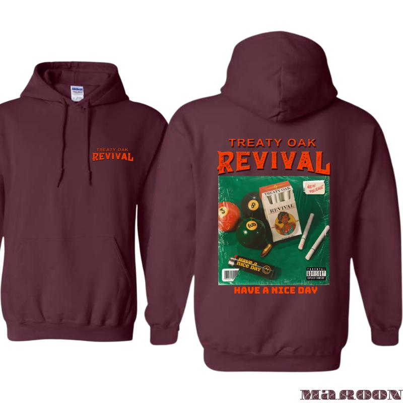 Treaty Oak Revival Hoodie - Retro Style, Celebrate the unique atmosphere of revival culture with this unisex hoodie, perfect for showing off your style and staying warm during fun gatherings!