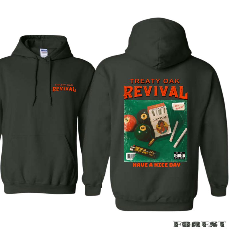 Treaty Oak Revival Hoodie - Retro Style, Celebrate the unique atmosphere of revival culture with this unisex hoodie, perfect for showing off your style and staying warm during fun gatherings!