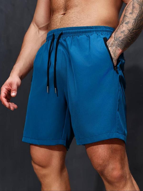 Men's Letter Print Drawstring Waist Shorts, Casual Breathable Pocket Wide Leg Shorts for Summer, Back To School Clothes, Men's Bottoms for Daily Wear, Men's Clothing