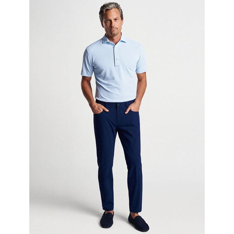 Peter Millar Mood Performance Mesh Polo in Blue Frost