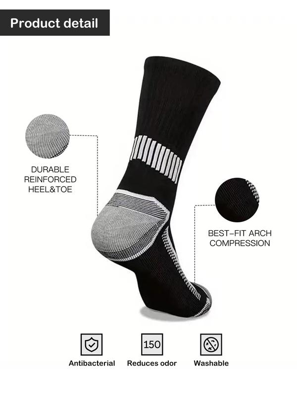 Men's Colorblock Mid-calf Socks, Casual Comfortable Breathable Socks for Daily Wear, Men's Socks for All Seasons