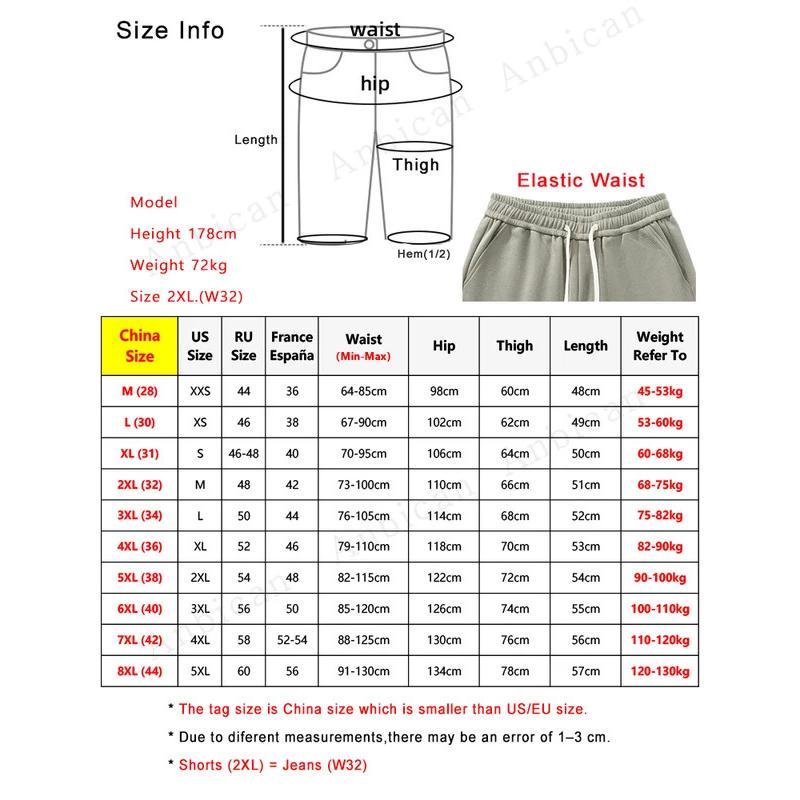 Summer Men's Sweat Shorts Knee-Length Straight Loose Short Pants Streetwear Drawstring Solid Color Casual Shorts Big Size 8XL