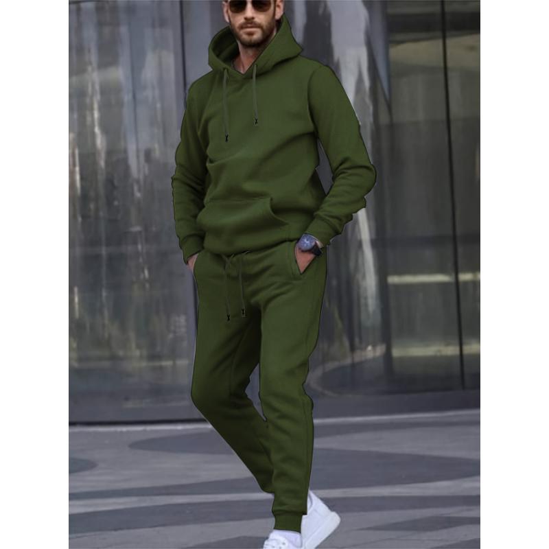 Men'S Casual Sports Set, Fashion Letter X Embroidered Belt, Long Sleeve Hoodie and Athletic Pants, Polyester Knit Sweatshirt and Joggers Outfit for Outdoor Fitness, Regular Fit, Autumn Winter Collection