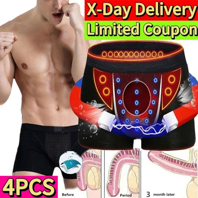 1PC 2PCS 4PCS New Upgraded Version of menswear Magnetic Therapy Health Panties 63 Magnet Reinforced Boxer Briefs lingerie(L-5XL)