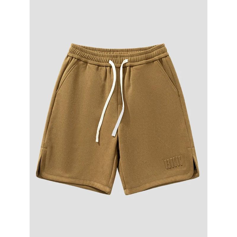 Summer Men's Sweat Shorts Knee-Length Straight Loose Short Pants Streetwear Drawstring Solid Color Casual Shorts Big Size 8XL