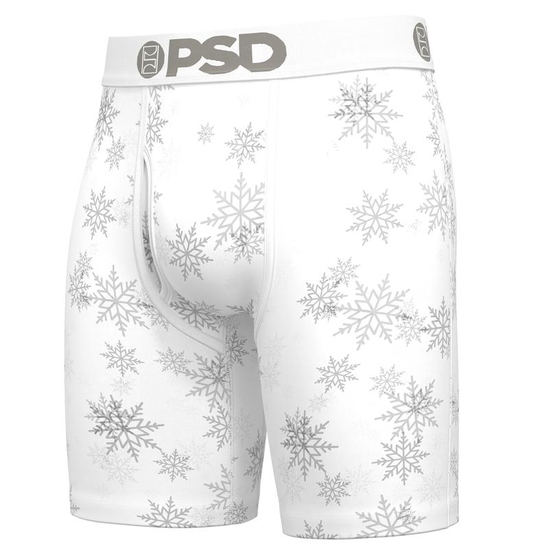 PSD Men's Xmas Boxer Brief 3 Pack Boxed Gift Set - Standard Length 7 Inch Inseam, Premium Modal Fabric in Holiday Prints