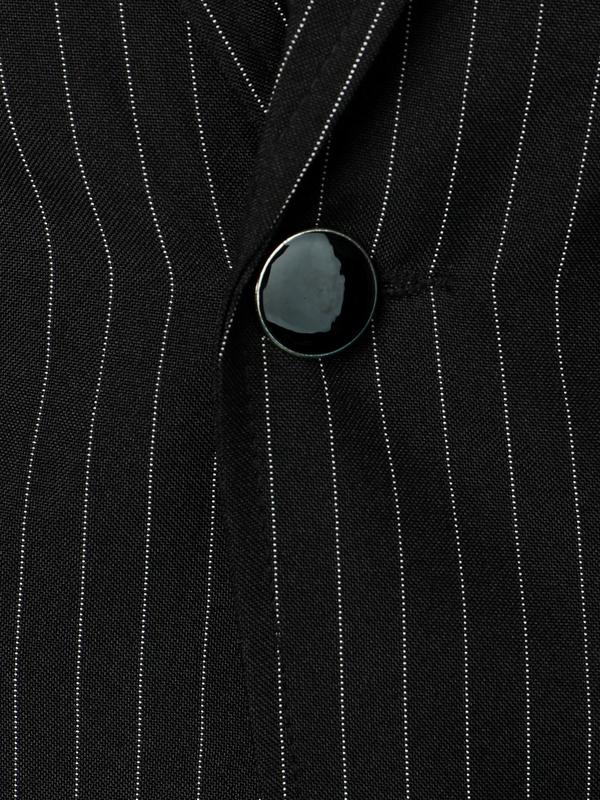 Men's Striped Print Button Closure Blazer, Regular Fit Long Sleeve Lapel Blazer for Business Office Formal Occasions, Men's Clothing for All Seasons