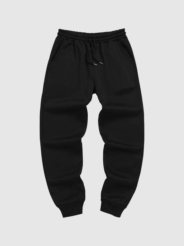 Men's Regular Fit Graphic Drawstring Waist Sweatpants, Street Fashion Casual Pocket Jogger Pants for Daily Wear, Men's Trousers for All Seasons