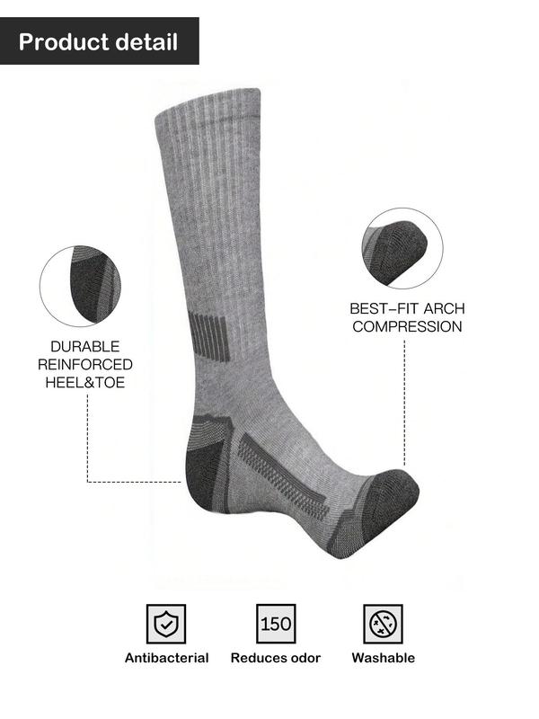 Men's Colorblock Mid-calf Socks, Casual Comfortable Breathable Socks for Daily Wear, Men's Socks for All Seasons