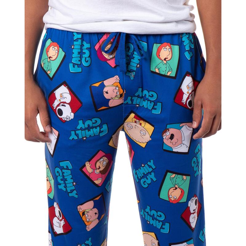 Family Guy Pajama Pants TV Series Men's Sleep Lounge Pajama Pants Elastic Waist Side Pockets