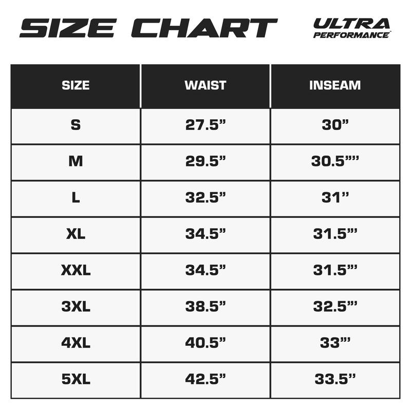 Ultra Performance 3 Pack Mens Shorts Casual Men's Athletic Short Workout Gym Shorts for Men with Zipper Pockets, Small - 5X