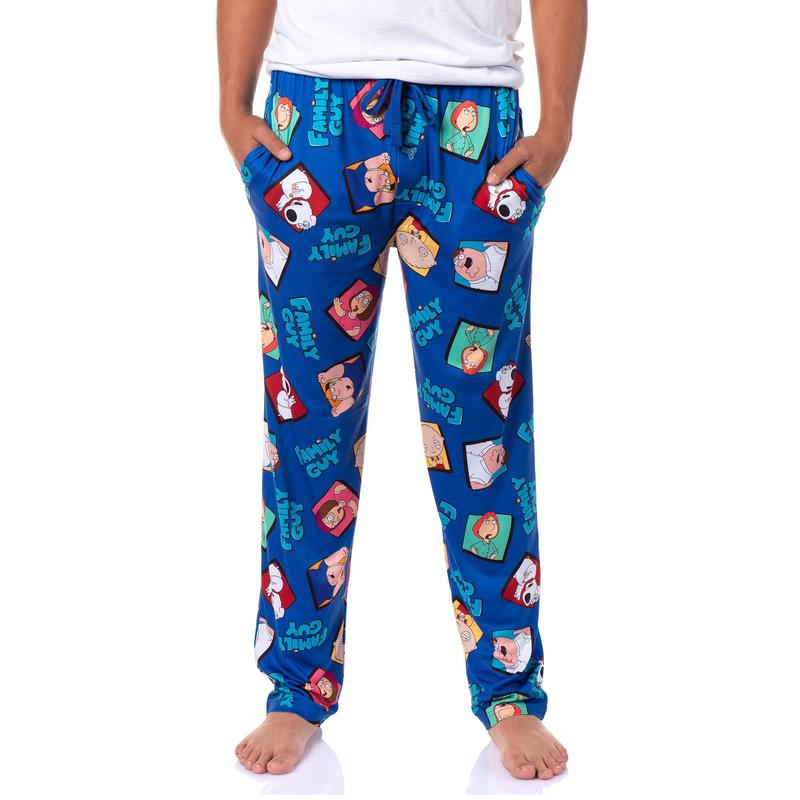 Family Guy Pajama Pants TV Series Men's Sleep Lounge Pajama Pants Elastic Waist Side Pockets