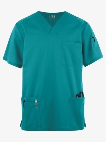 Butter-Soft Stretch Men's Scrub Top with 6 Pockets and V-Neck - Menswear, Clothing