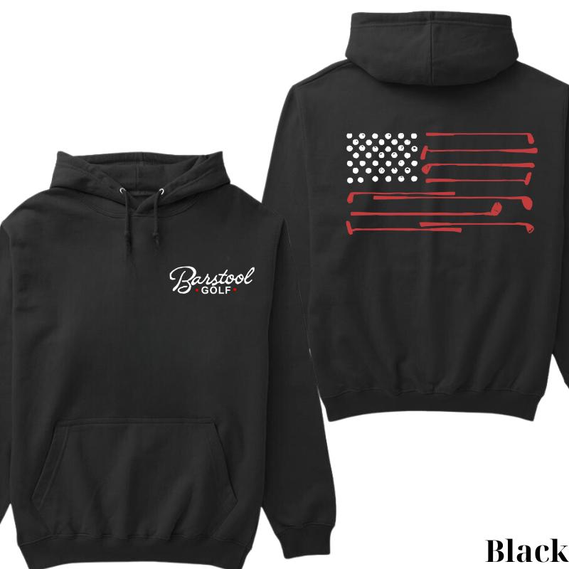 Barstool Golf American Flag Hoodie & T-Shirt Set – Patriotic Golf-Themed Apparel