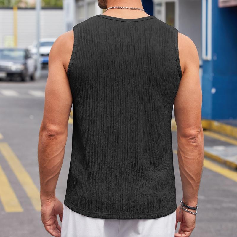 COOFANDY Men's Casual Knitted Sleeveless Comfortable Tank Top (Please size up)