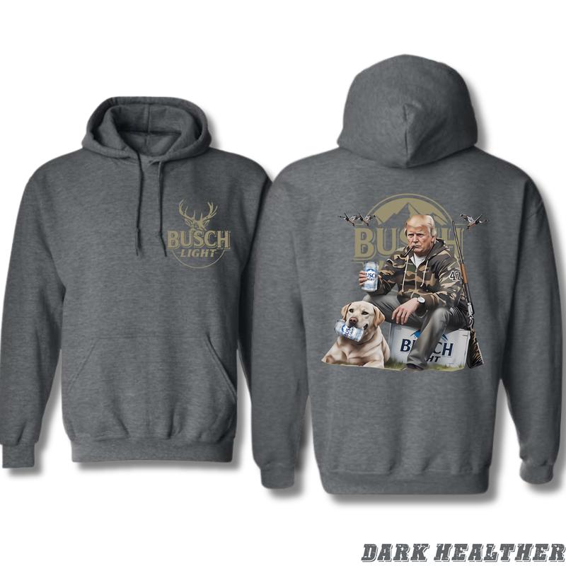 Busch Light Hoodie - Classic Hunting Style with Iconic Beer and Dog Graphic, Perfect for Outdoor Enthusiasts and Beer Lovers, Unisex Hoodie for Everyday Comfort