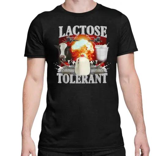 Lactose Tolerant T-Shirt Menswear Top Underwear Tshirt Streetwear Tropical