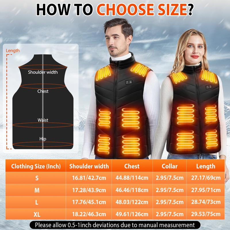 Heated Vest For Men Women, 17 Heated Zones 3 Heating Levels Winter, Men's Heated Jacket,Lightweight USB Rechargeable Men's Velvet casual hoodie bulletproof  vest