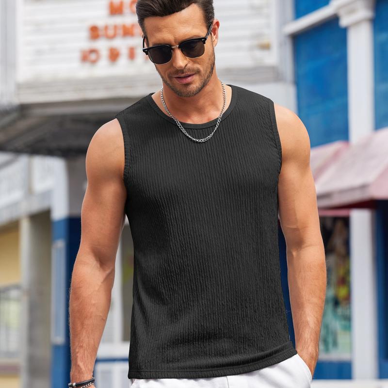 COOFANDY Men's Casual Knitted Sleeveless Comfortable Tank Top (Please size up)