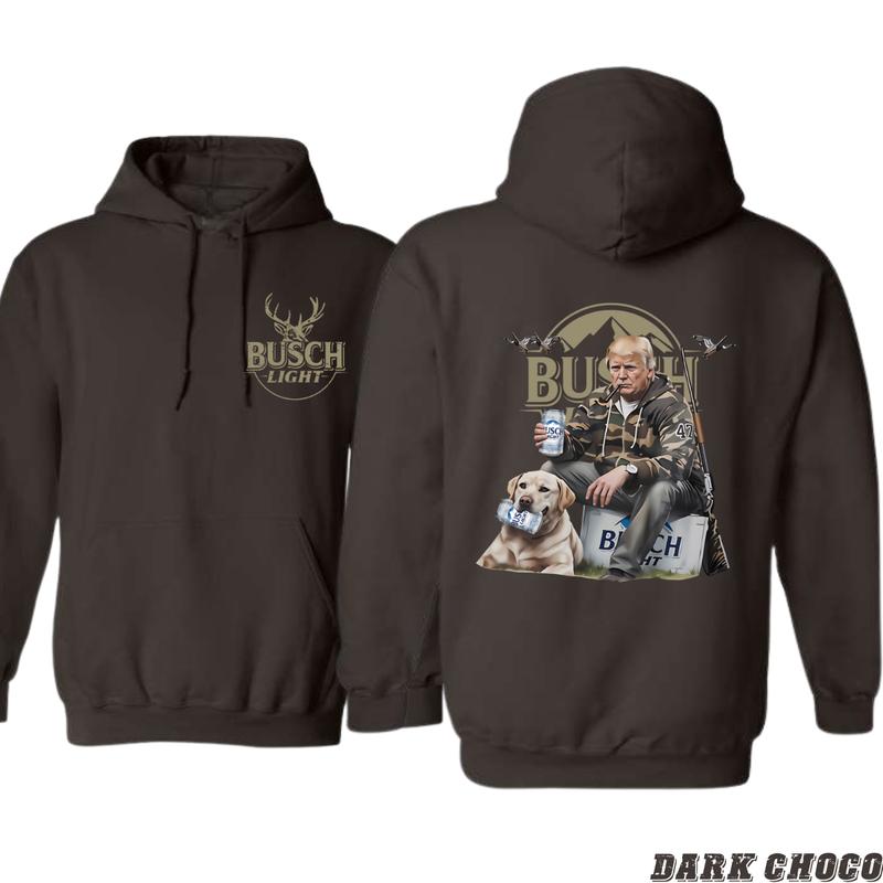 Busch Light Hoodie - Classic Hunting Style with Iconic Beer and Dog Graphic, Perfect for Outdoor Enthusiasts and Beer Lovers, Unisex Hoodie for Everyday Comfort