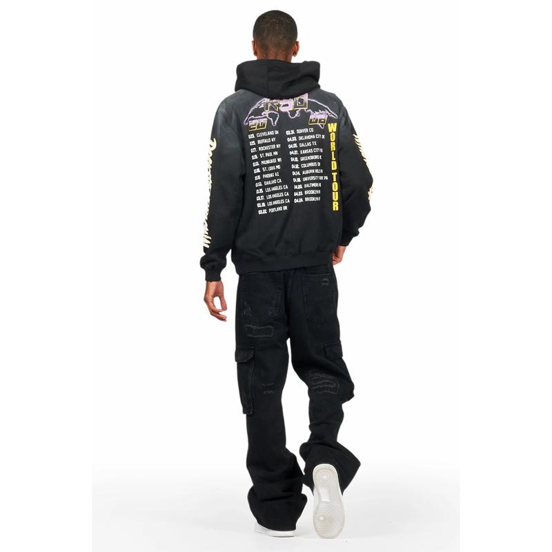 Nand Jet Black Baggy Cargo Jean