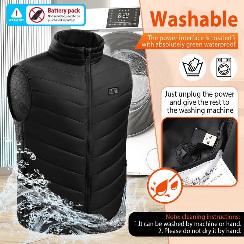 Heated Vest For Men Women, 17 Heated Zones 3 Heating Levels Winter, Men's Heated Jacket,Lightweight USB Rechargeable Men's Velvet casual hoodie bulletproof  vest