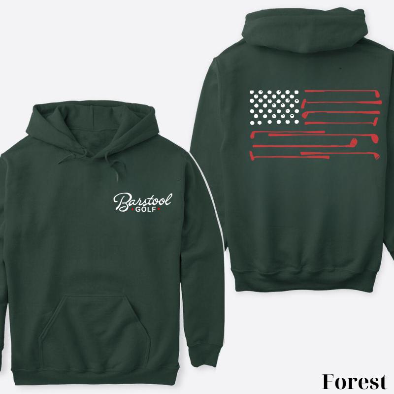 Barstool Golf American Flag Hoodie & T-Shirt Set – Patriotic Golf-Themed Apparel