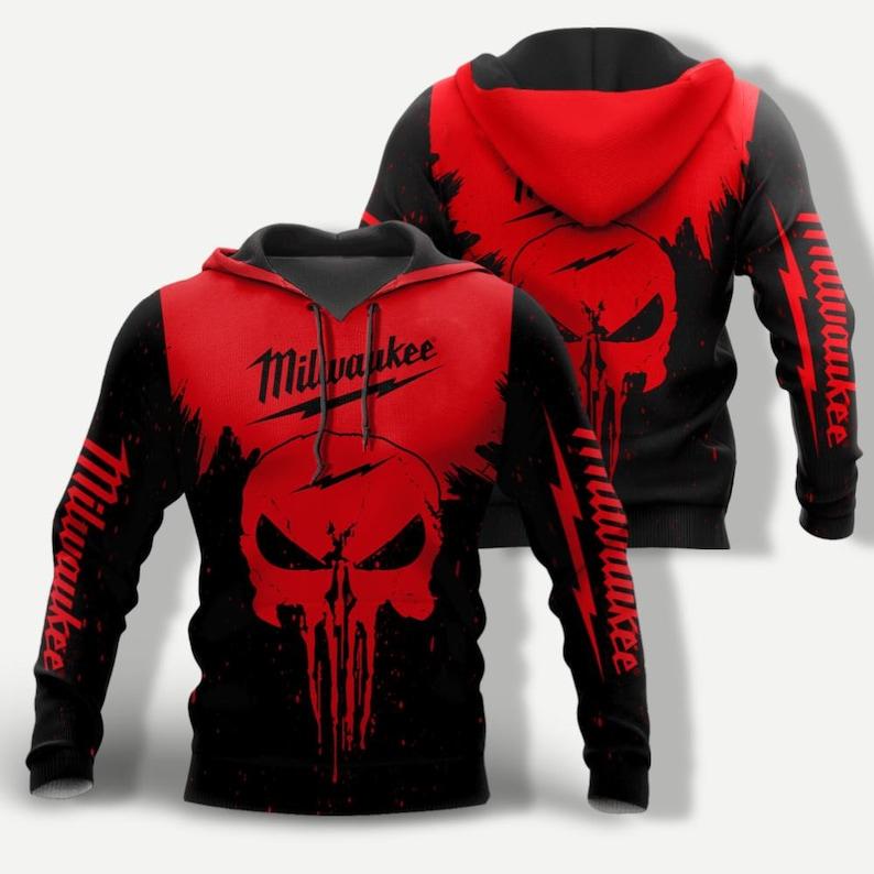 Milwaukee Tool Hoodie Men, Milwaukee All Over Print 3D Hoodie, Sweatshirt For Men Woman, Anniversary Gift, Shirt Gift For Electrician