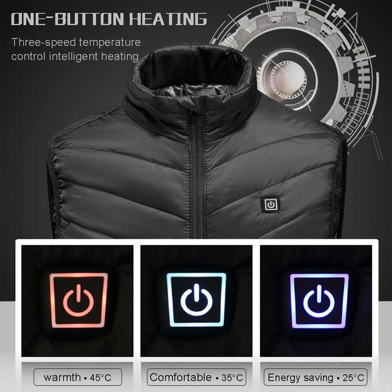 Heated Vest for Men Women Smart Lightweight Electric Heating Vest Winter Warming Slim Fit Vest