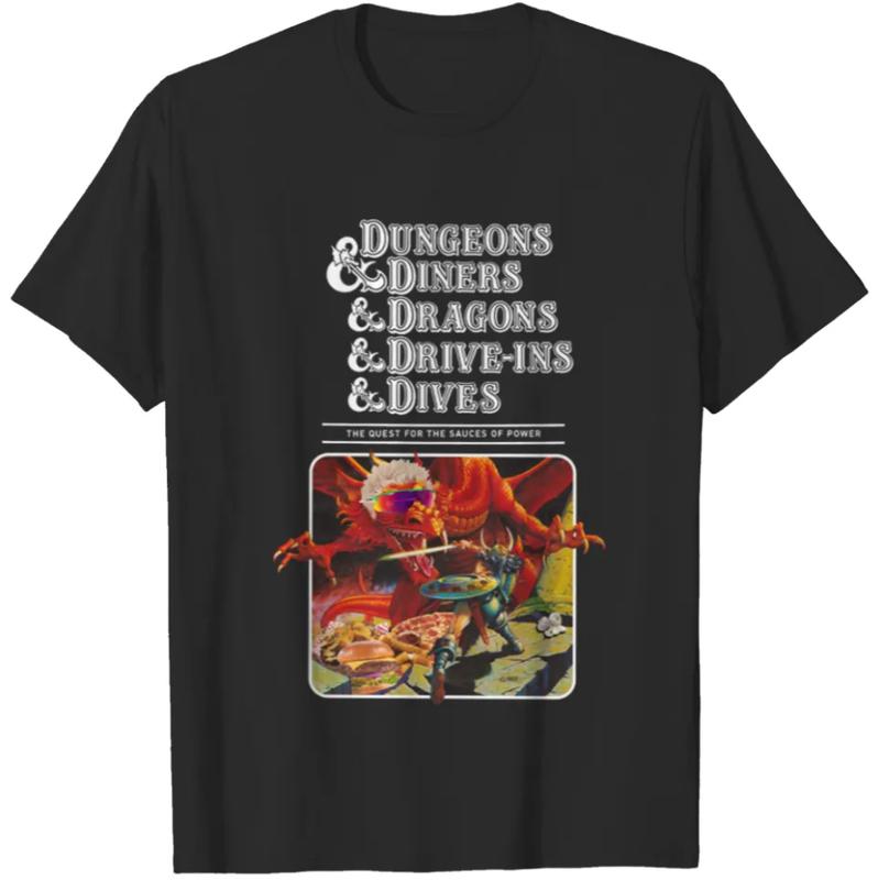 Dungeons & Diners & Dragons & Drive-ins & Dives - Dungeons And Dragons - T-Shirt , Unisex T-Shirt, For Men Women Menswear Top