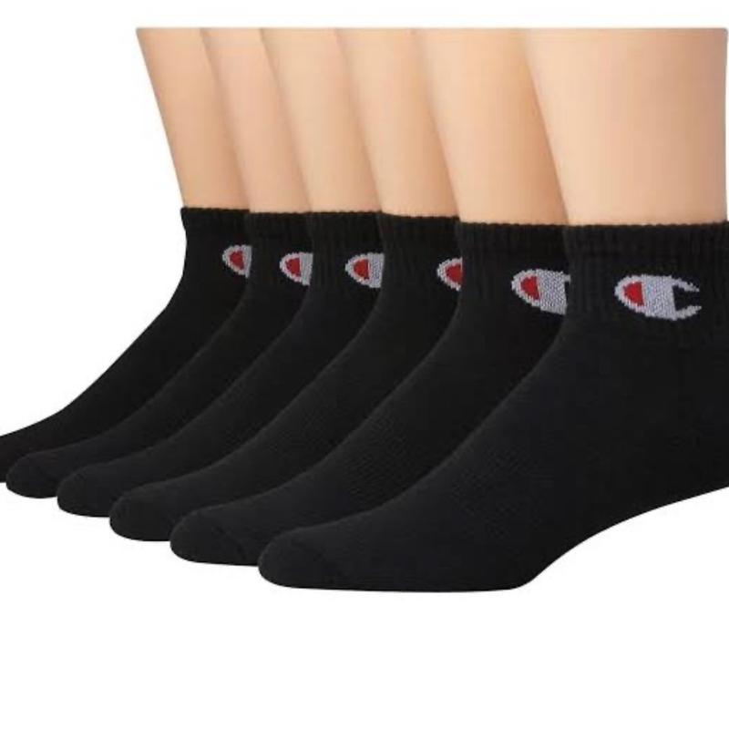 6 pairs Champion socks crew or ankle in gift box