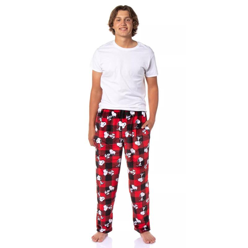 Peanutsery Snoopyaery Men's AOP Character Toss Fleece Pajama Pant Lounge Sleep, Christmas Gift for Her, Woman Pants, Unisex Pants, All Sizes