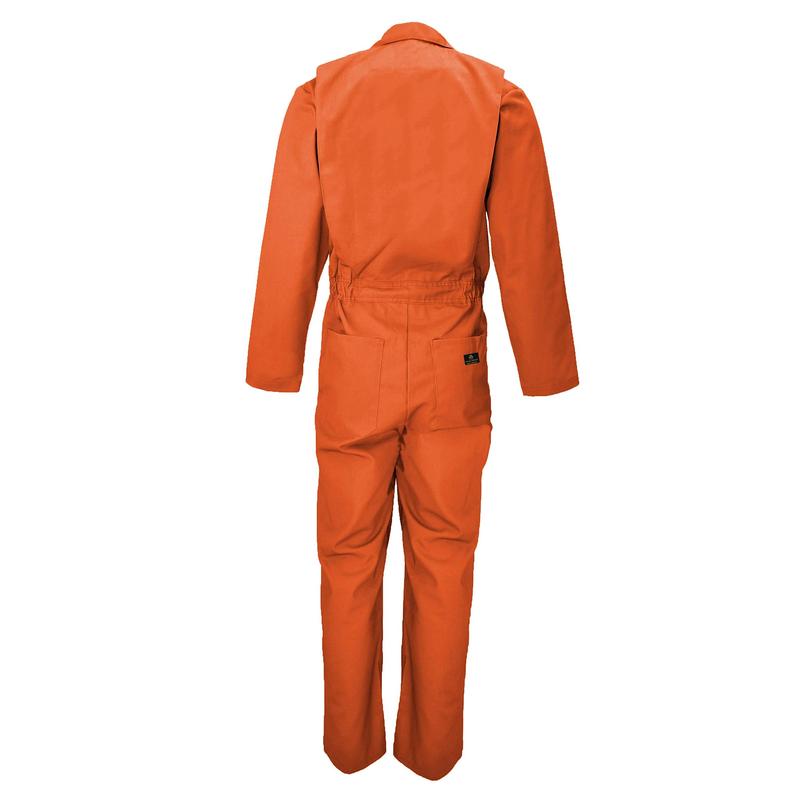 ACTIVE UNIFORMS Men’s Long Sleeve Workwear Coveralls – Durable Poly-Cotton Blend, 6 Pockets, Elastic Waist