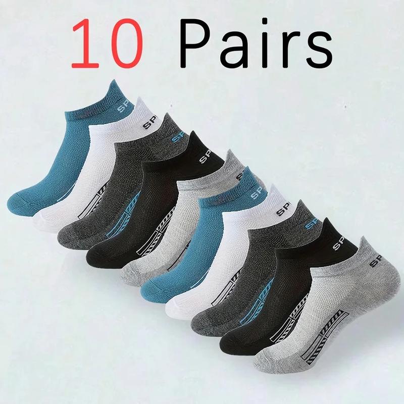 5 Pairs Men Bright Colored Ankle Socks Breathability Fashionable Casual Street Style Deodorizing Invisible Travel Running Socks