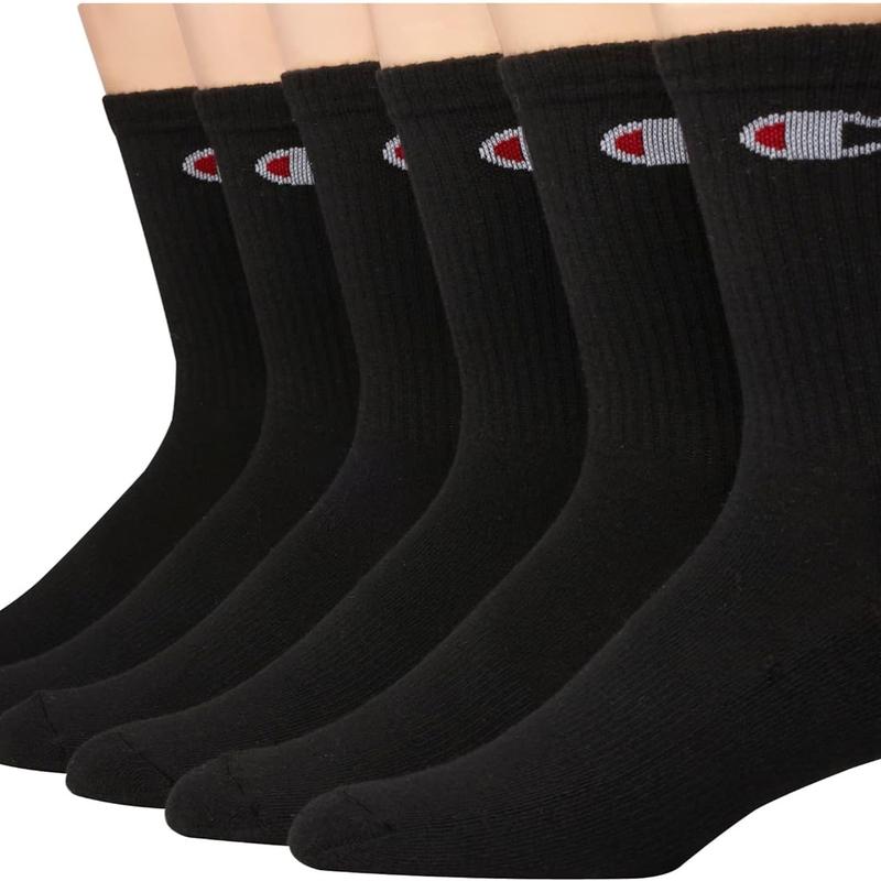 6 pairs Champion socks crew or ankle in gift box