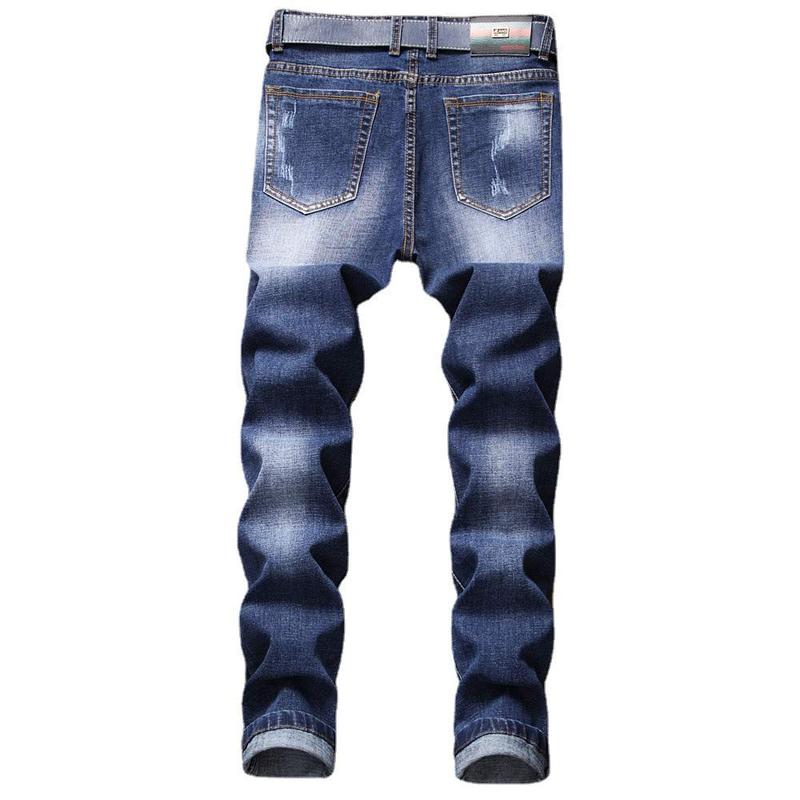 Men's Fashion Designer Jeans for men Distressed Slim Fit Street Style Denim Clothing Pants