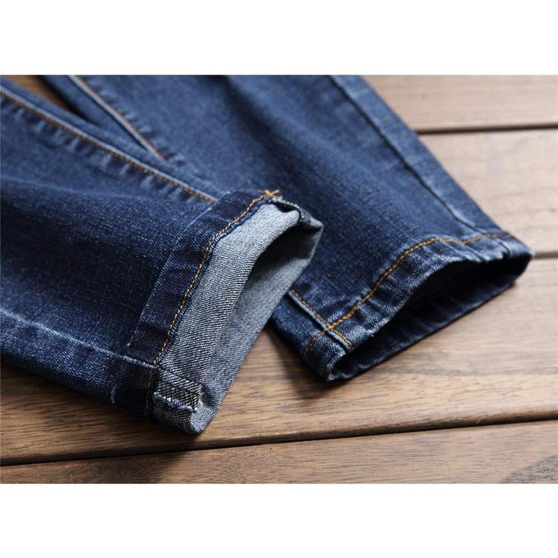 Men's Fashion Designer Jeans for men Distressed Slim Fit Street Style Denim Clothing Pants