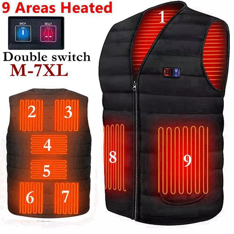 Winter five-point heating clothing heating vest warm clothing USB charging electric heating vest jacket