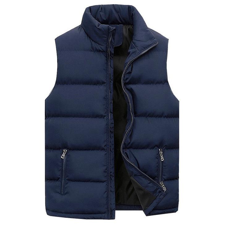 Men's Cotton-Padded Coat Vest Men's Casual Warm-Keeping Cotton Clothing Cotton Vest Sleeveless Vest