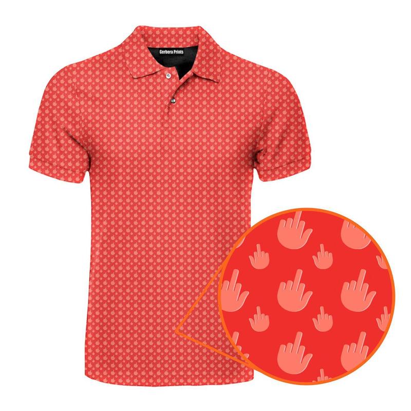 Birdie Fingers Funny Golf Polo Shirt for Menswear All-over Printed Short Sleeve Gift for Him Size S-5XL Multicolor