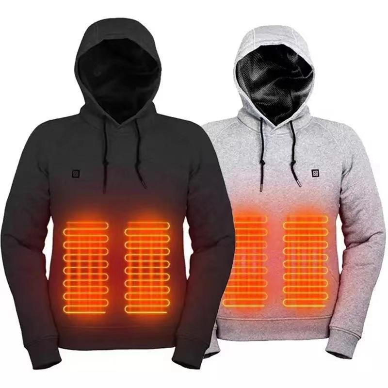 Hooded Heating Sweater Heating Clothes Men's USB Heating Sweater Thermal Outdoor Leisure Clothing Electric Heating