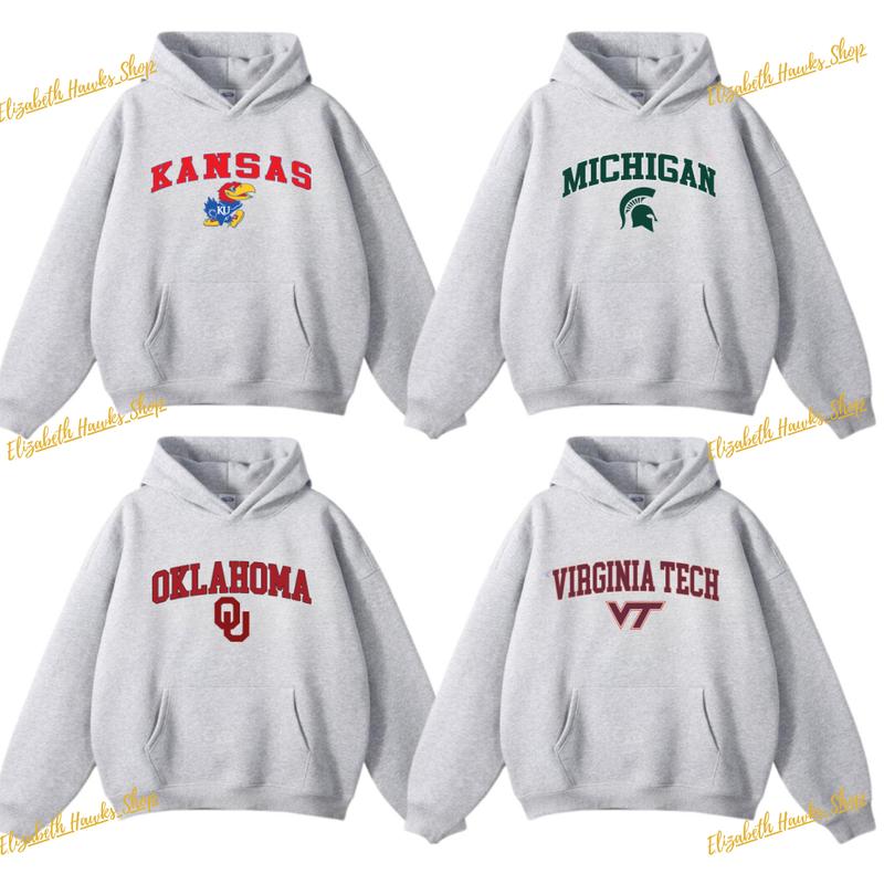 Vintage Sport Teams NCAA Collection Unisex Crewneck Sport Grey Hoodie, Custom College Hoodie,Can be Custom your team, Customize your College