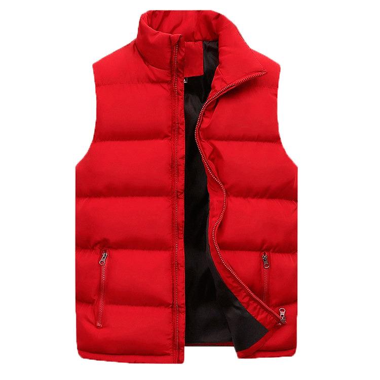 Men's Cotton-Padded Coat Vest Men's Casual Warm-Keeping Cotton Clothing Cotton Vest Sleeveless Vest