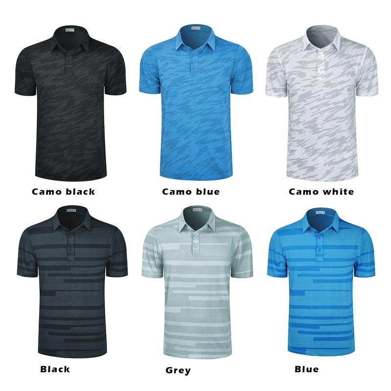 2024 Men Stylish Golf Polo Shirts with Collar Casual Fashion Hawaii T shirts Quick Dry Breathable Anit-wrinkle Formal Short Sleeve New Design T-shrit Camouflage Tops New Arrival Summer Tee L2BT28