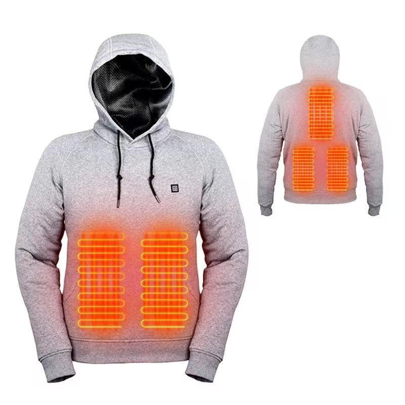 Hooded Heating Sweater Heating Clothes Men's USB Heating Sweater Thermal Outdoor Leisure Clothing Electric Heating