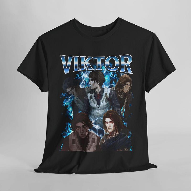 Viktor Arcane T-Shirt Unisex Vintage Streetwear League of Legends Shirt Anime Apparel fanmerch lol Merchandise League of Legends Fan gift