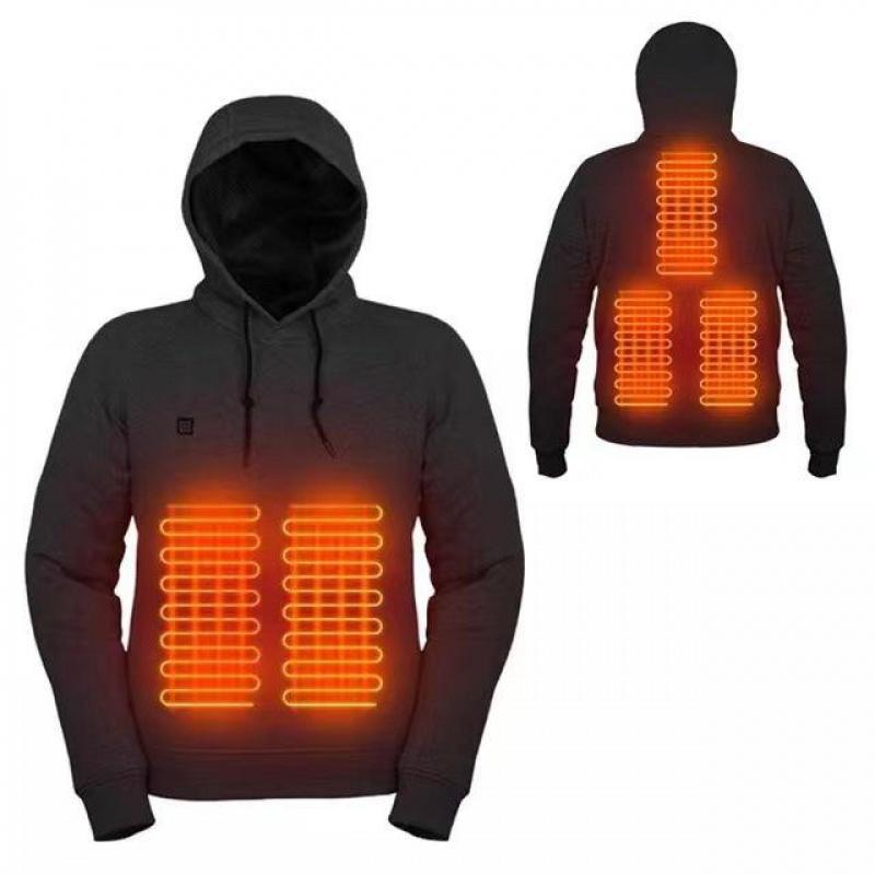 Hooded Heating Sweater Heating Clothes Men's USB Heating Sweater Thermal Outdoor Leisure Clothing Electric Heating