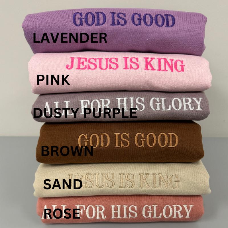 Faith Based Embroidered Sweatshirts