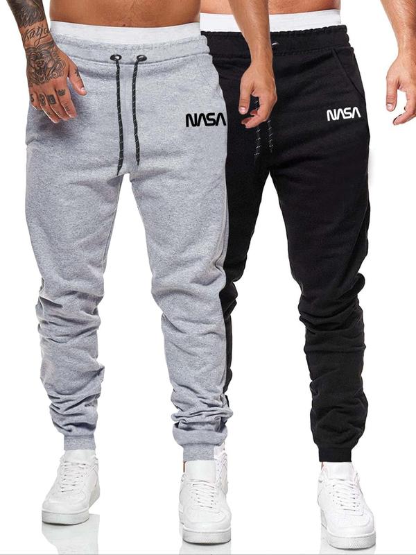 Men's Plain Drawstring Waist Pocket Sweatpants, Casual Regular Fit Pocket Pants for Daily Wear, Men's Bottoms for All Seasons, Summer Menswear Trouser, Pants for Men