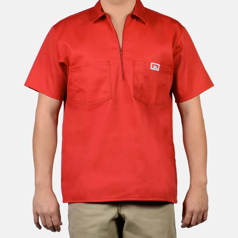 Ben Davis Short Sleeve Solid 1 2 Zip Shirt